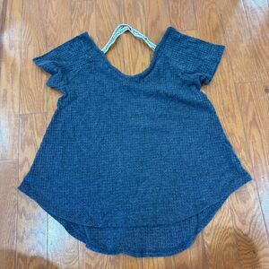 LOVEMARKS Women's Grey Knit Sweater Pullover Soft Long Sleeve Size Small S Top B